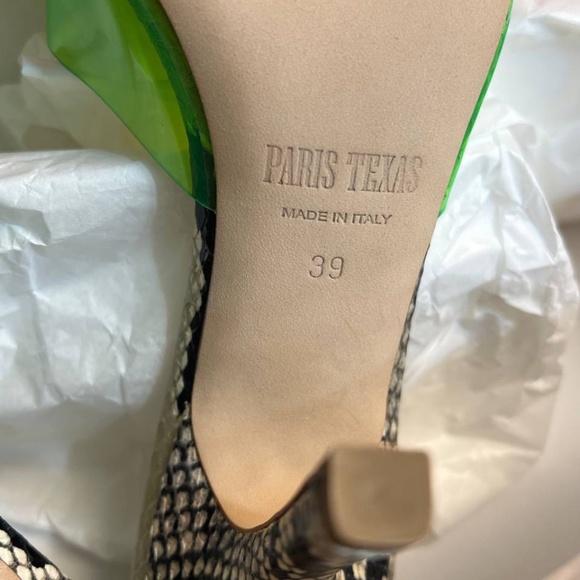 PARIS TEXAS Penelope 95mm Snake Print Mules 39 size - Picture 5 of 10